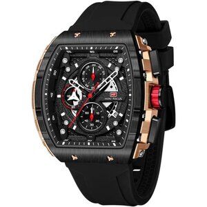 Men's Watch Fashion Sport Wrist Watches Chronograph Waterproof Silicone Strap